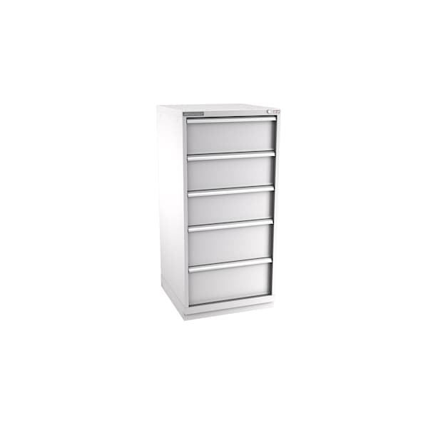 Champion Tool Storage Modular Drawer Cabinet, 5 Drawer, Light Gray, Steel, 28 in W x 28-1/2 in D x 59-1/2 in H S27000501ILCFTB-LG - main